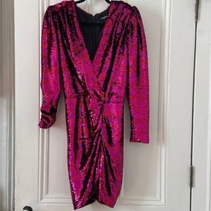 Hot Pink sequined dress from The Kooples